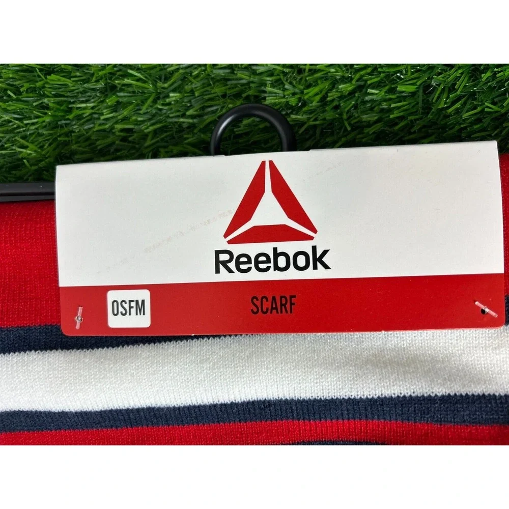 New Reebok Rally Scarf Red White Blue With Logo OSFM